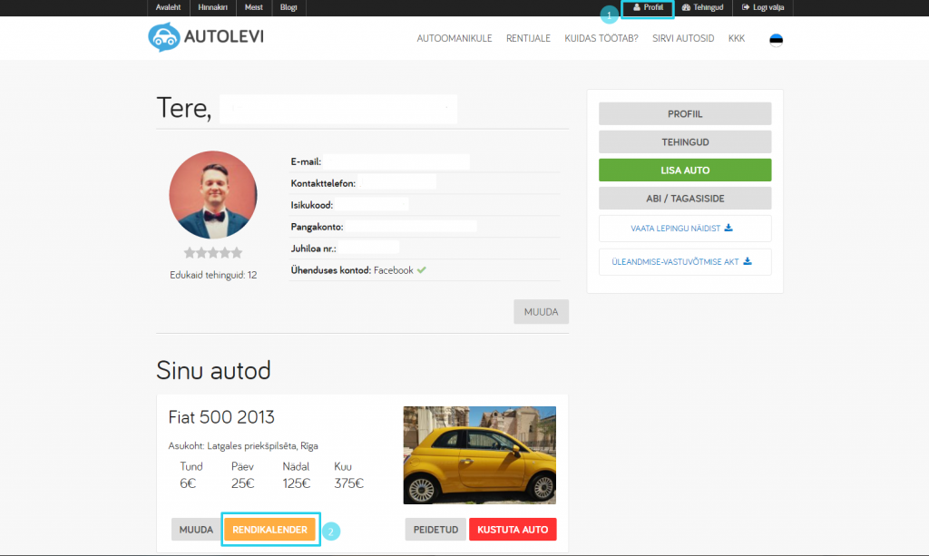 Autorendi pikkus Autolevi autoomaniku jaoks